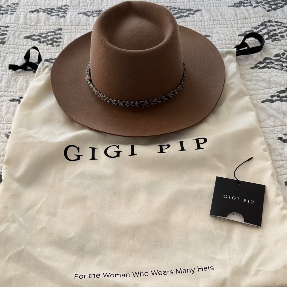 NWT GIGI PIP Tan Women's Hat with Braided Band - Picture 2 of 5